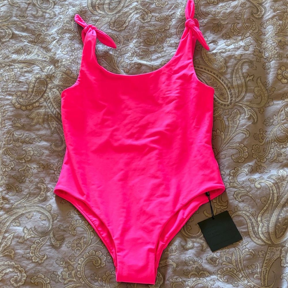 Vibrant Pink Women's One-Piece Swimsuit - Size Small and NWT!